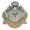 Fuente-de-cerámica-FT1-170-cm.4 Fuente de cerámica pintada a mano por Cerámica Campos. Ideal para jardines y patios. Fuente con ranas y surtidor central. Altura 58 cm. Diámetro máximo 170 cm.