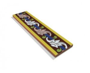 Azulejo sevillano pintado a mano. Modelo cenefa C112