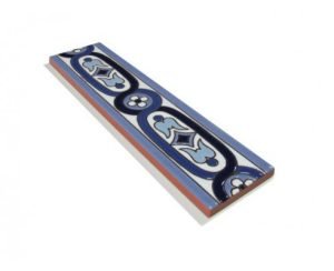 Azulejo sevillano pintado a mano. Modelo cenefa C123