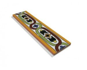 Azulejo sevillano pintado a mano. Modelo cenefa C124