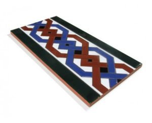 Azulejo árabe pintado a mano. Modelo cenefa P200