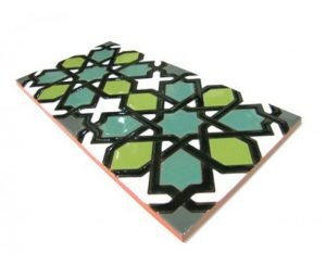 Azulejo árabe pintado a mano. Modelo Fondo F214