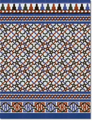 Zócalo-de-azulejos-estilo-árabe-pintados-a-mano-por-Cerámica-Campos-modelo-520
